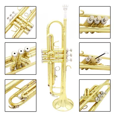 
High Grade Professional Musical Instruments Colorful Trumpet Bb Key Brass For Wholesale 