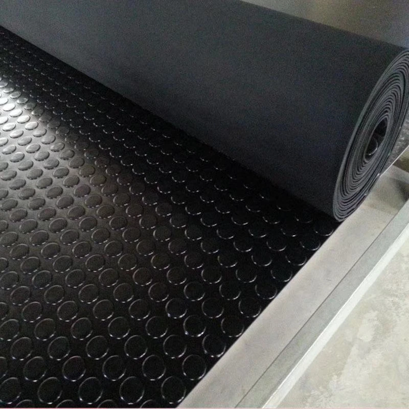 SD Surface Round Button Anti Slip Rubber Sheet Flooring Mat