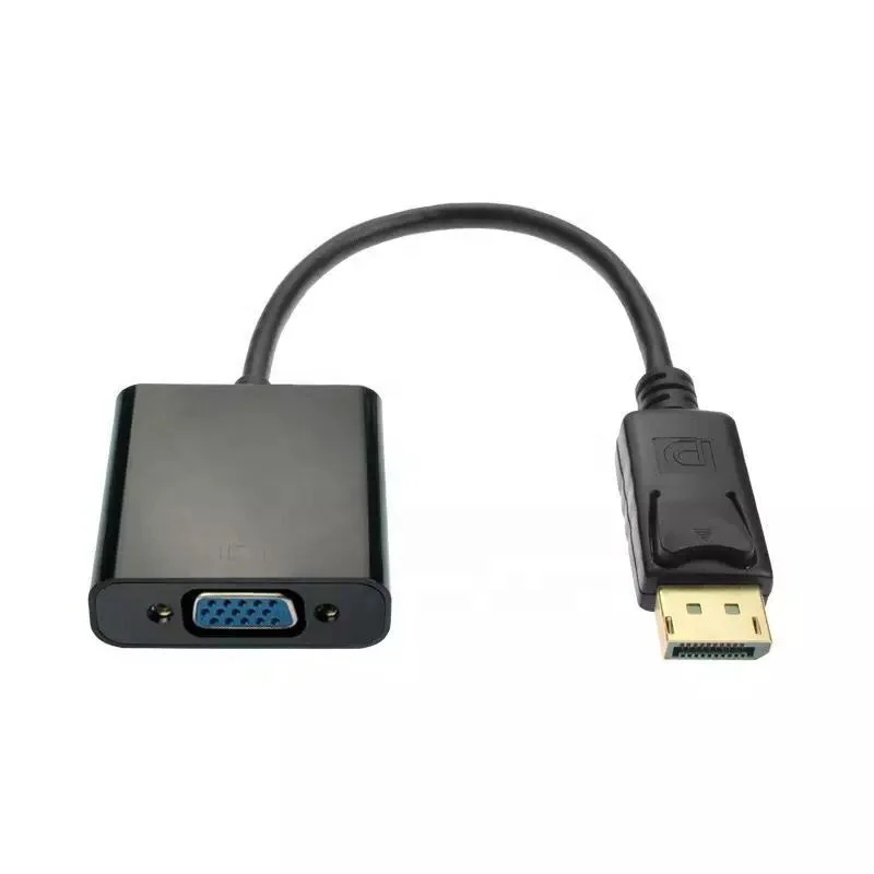 DP to VGA Adapter DisplayPort to VGA Converter DP Cables Adapter Male to Female 1080P for HDTV LCD