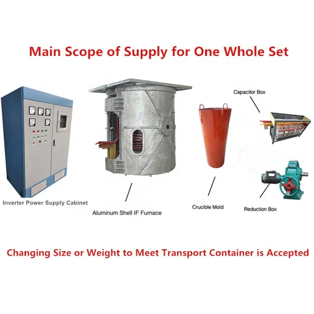Low Price 2 Ton Continuous Casting Billet Steel Melting Furnace for Sale