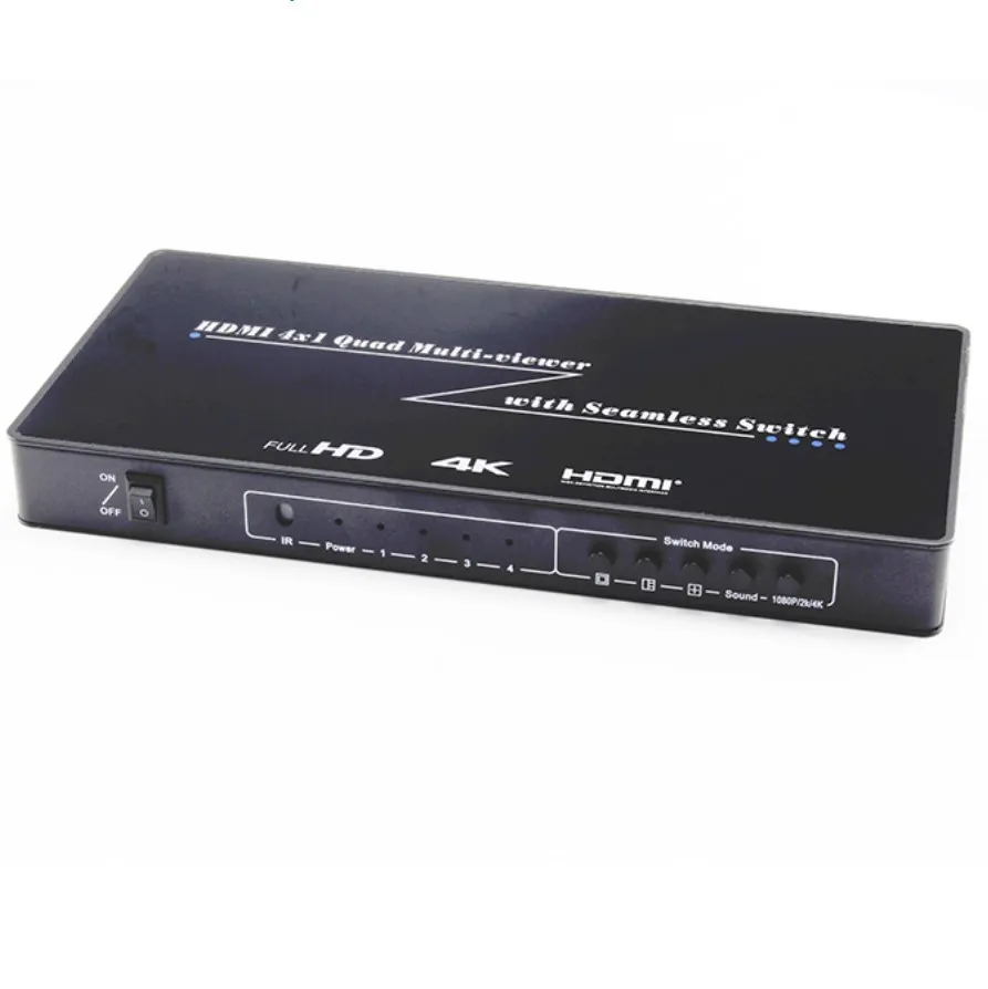 Новый 4x1 4K четырехъядерный мультипросмотр с бесшовным HDMI переключателем 4 порта коммутатор поддержкой мультиплексора 4-вход и 1