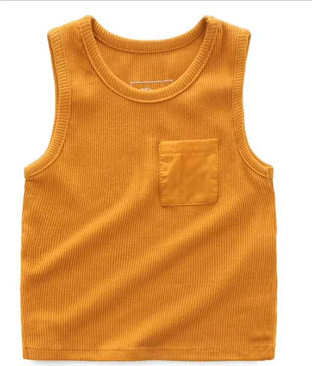 
Cotton boys casual chicken animal print kawaii toddler custom designs printing clothing kids tank top 