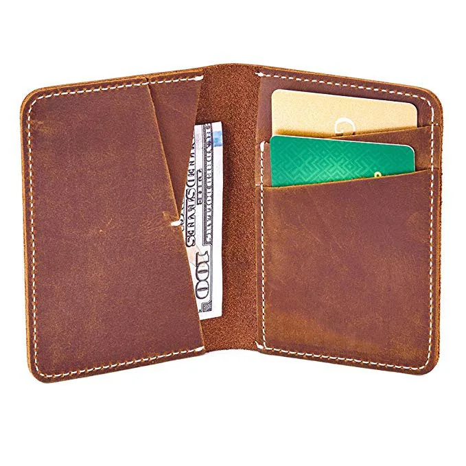 RFID Blocking Genuine leather mens wallet Best quality  Bifold Leather Wallet Premium Slim Great Front Pocket