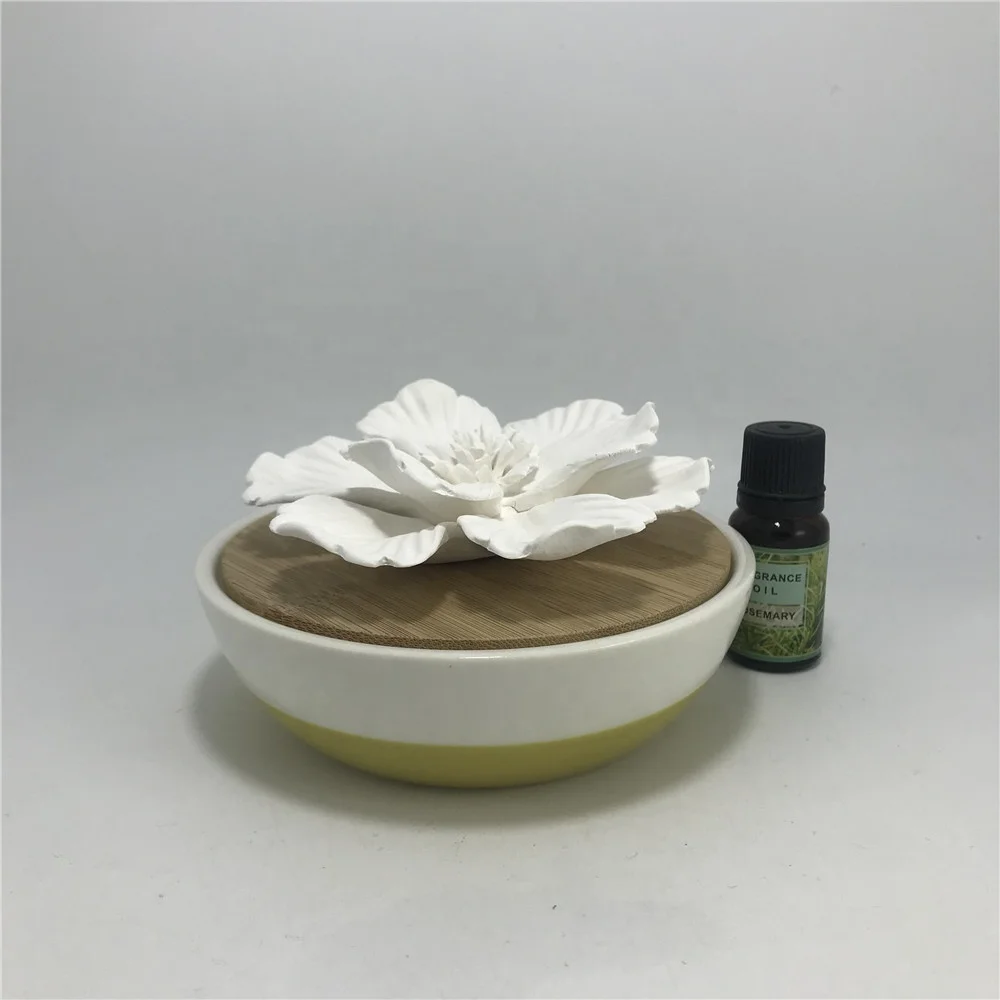 Hotel Fragrance diffuser ceramic flower home use aroma oil diffuser