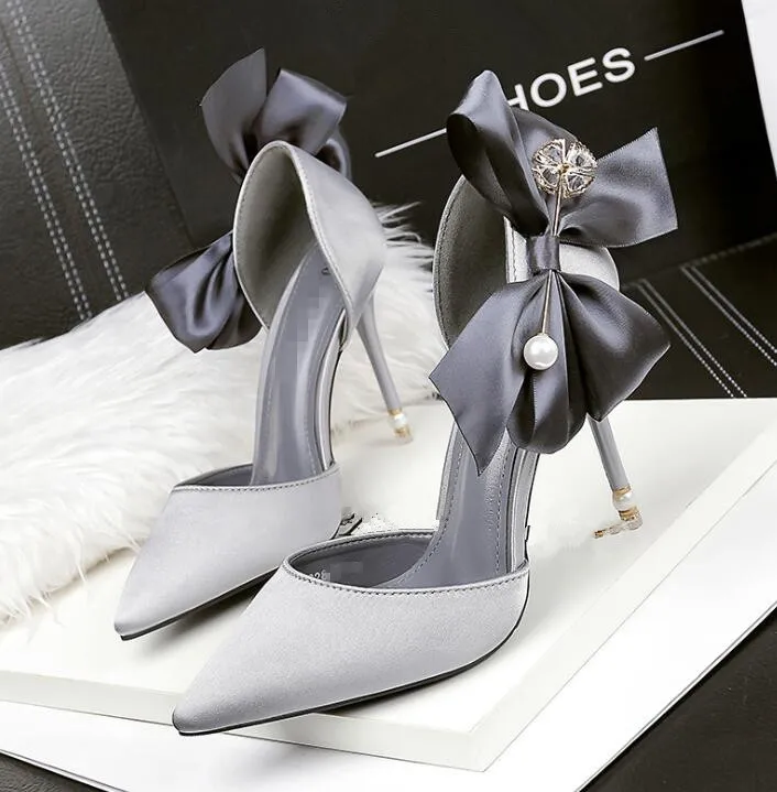 cy10288a Beautiful ladies elegant high heel sexy women dress shoes 2018