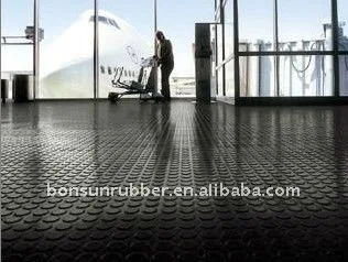 Non slip rubber flooring sheets