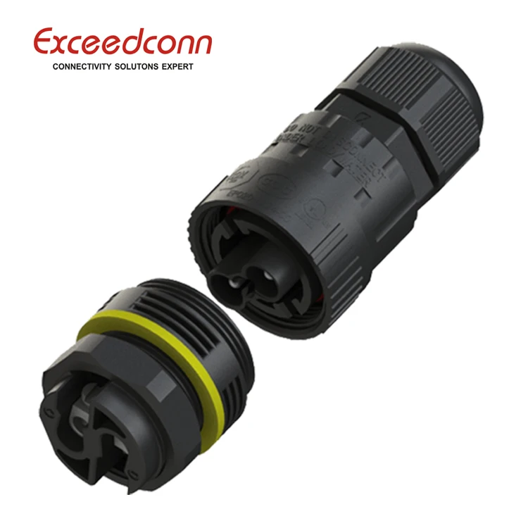 outdoor lighting Waterproof Connector Series 2 pin Male wire dc connector