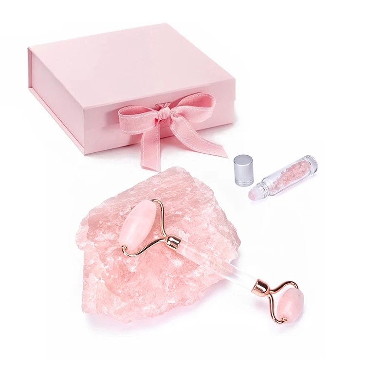 2018 new produce jade roller rose quartz pink jade stone