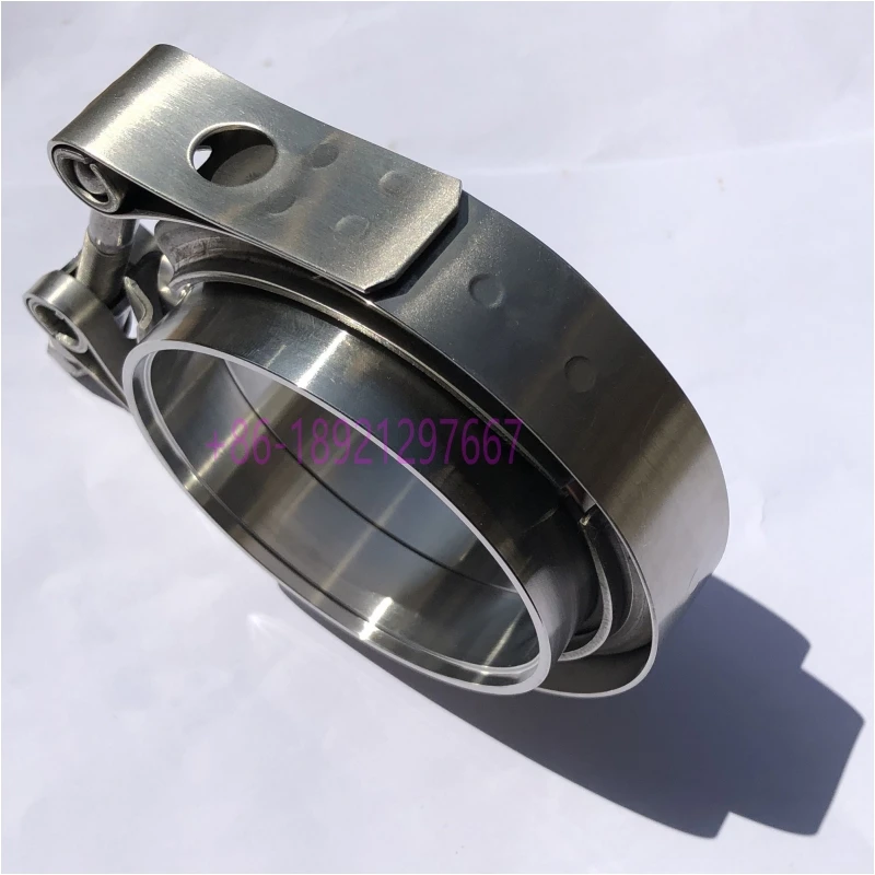 
tuning engine muffler racing turbocharger car exhaust outlet downpipe bolt free stainless steel pipe clamp 5 inch vband flange 