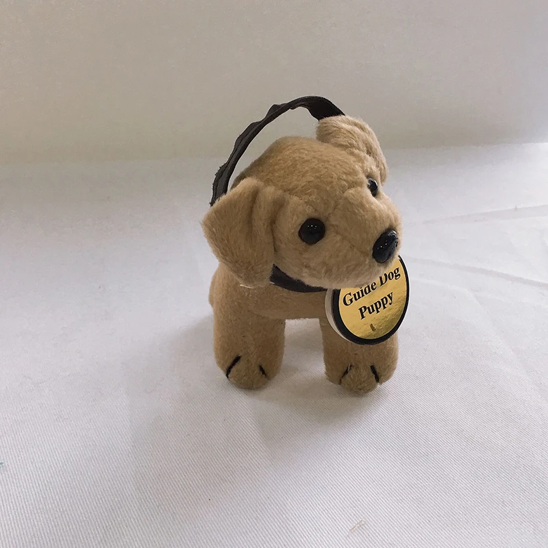 
Custom 9cm stuffed animal plush mini guide dog puppy for keychain 