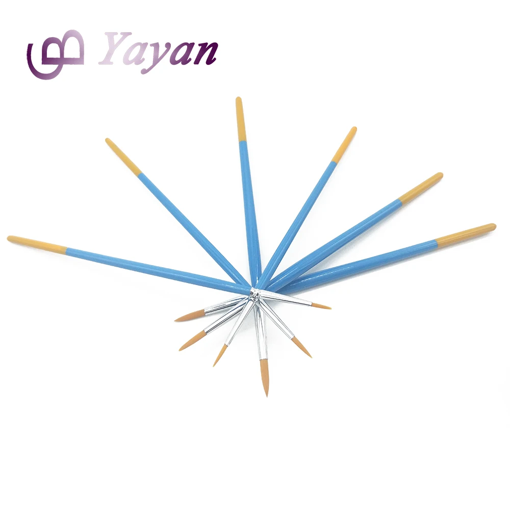 6PCS Round Paint Brushes Oil Brushes  Custom Design Watercolor Paint  Brushes For Artist