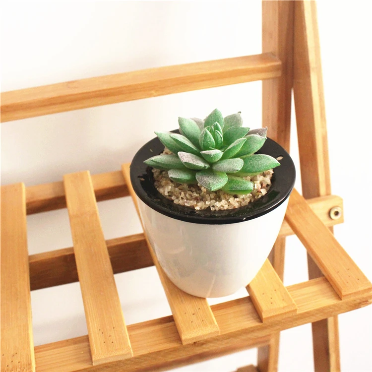 Высококачественные искусственные мини-суккуленты в горшке с пластиковым горшком для наружного украшения балкона