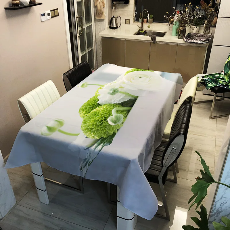 
Fruit And Flower Design Waterproof Dinning Tablecloth 3D Printed Rectangle Tablecloth For Young People 