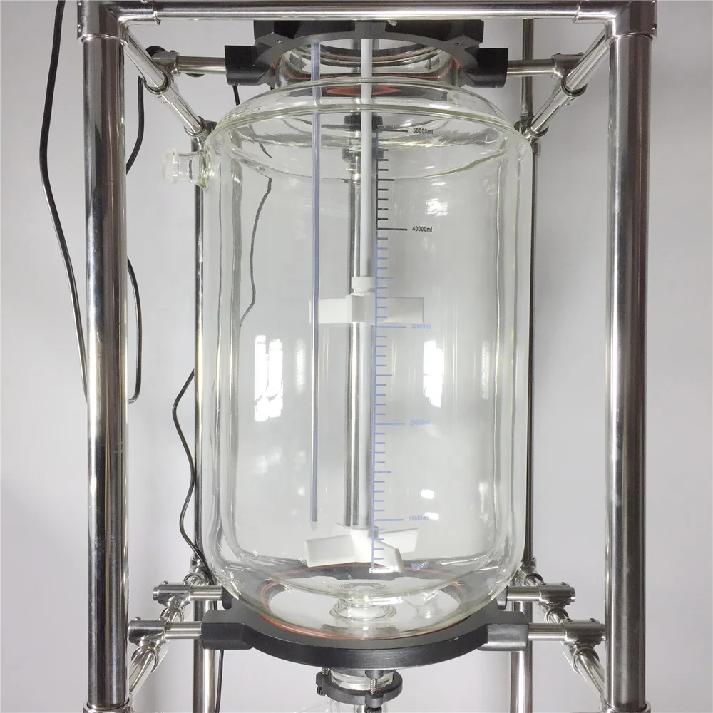 Topacelab 1 to 20 Liter 50l 100l Jacketed Glass Reactor with Cooling Jacket