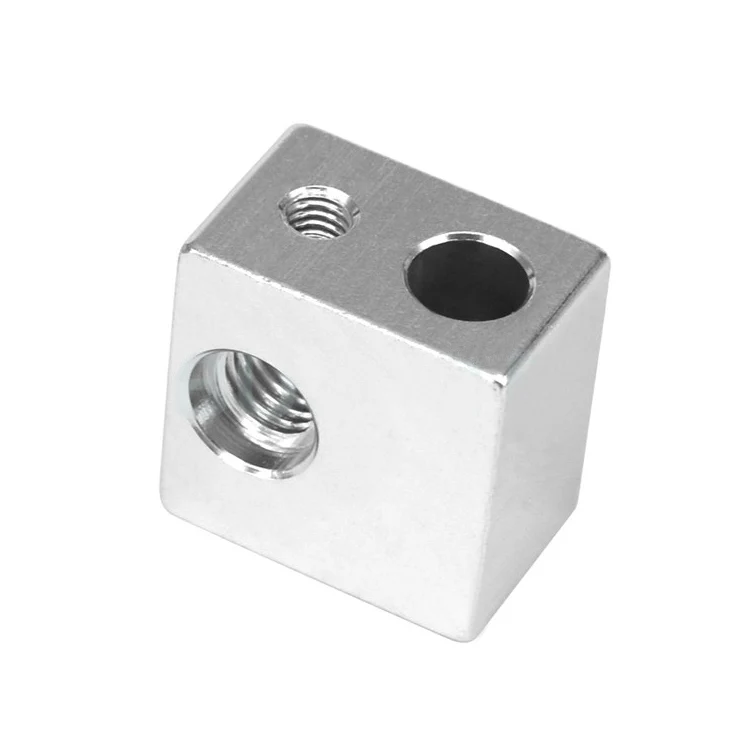 
GIULY MK10 Heating Blocks M7 thread for Wanhao Dupicator D4 /I3/ Dremel 3D Printer 20x20x13mm Aluminum Silver Alloy 