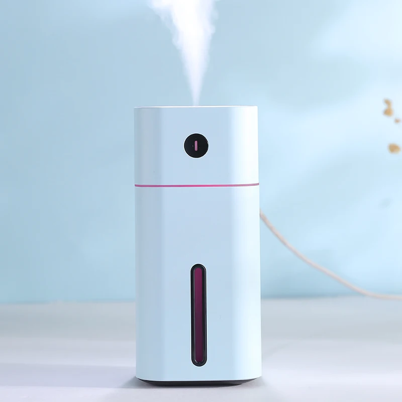 Mini Humidifier Travel Size Personal Humidifier, USB Powered Cool Mist Humidifier with 7 Color Night Light for Office Bedroom