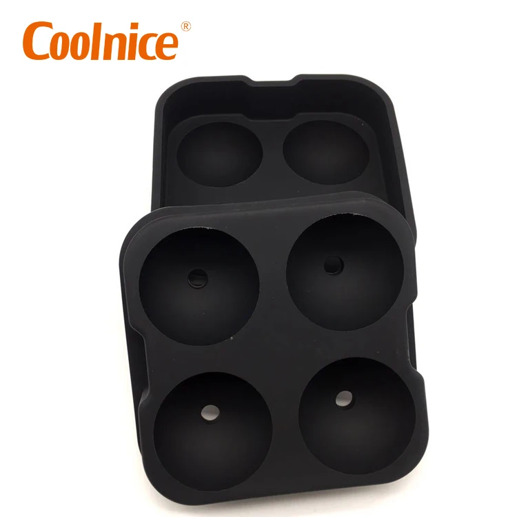 Amazon hot sale easy popping out release silicone ice cube ball maker tray mould