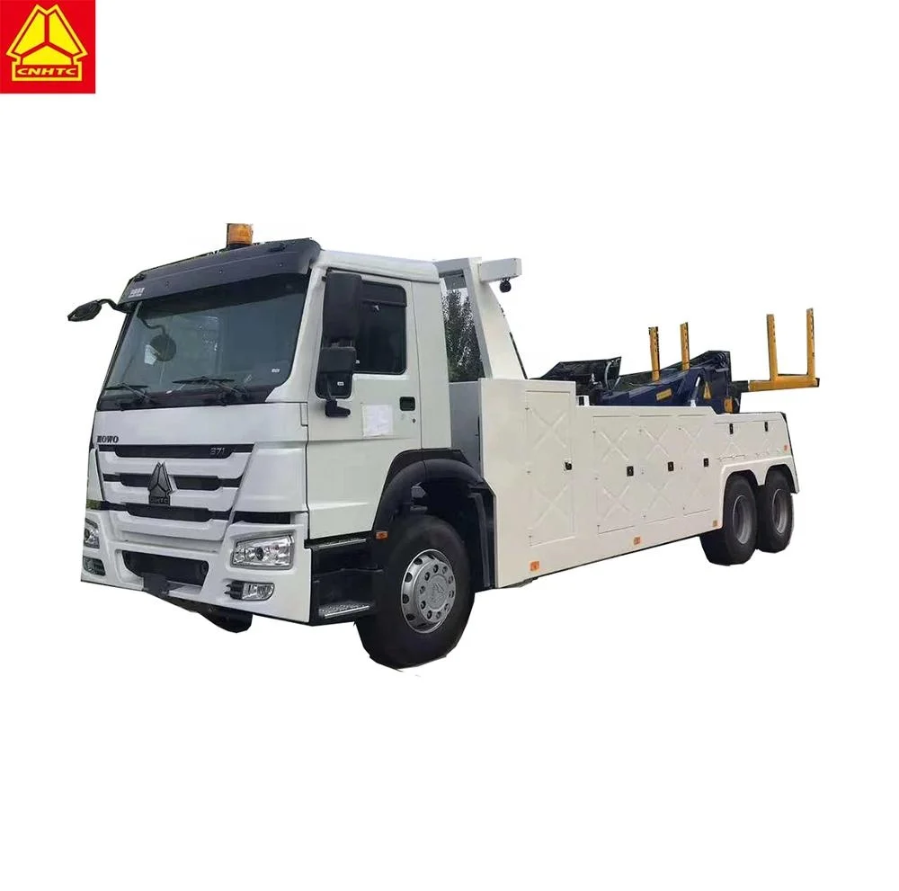 China Howo 40tons 6x4 tow truck wrecker heavy duty road cleaning tow wrecker truck  for sale