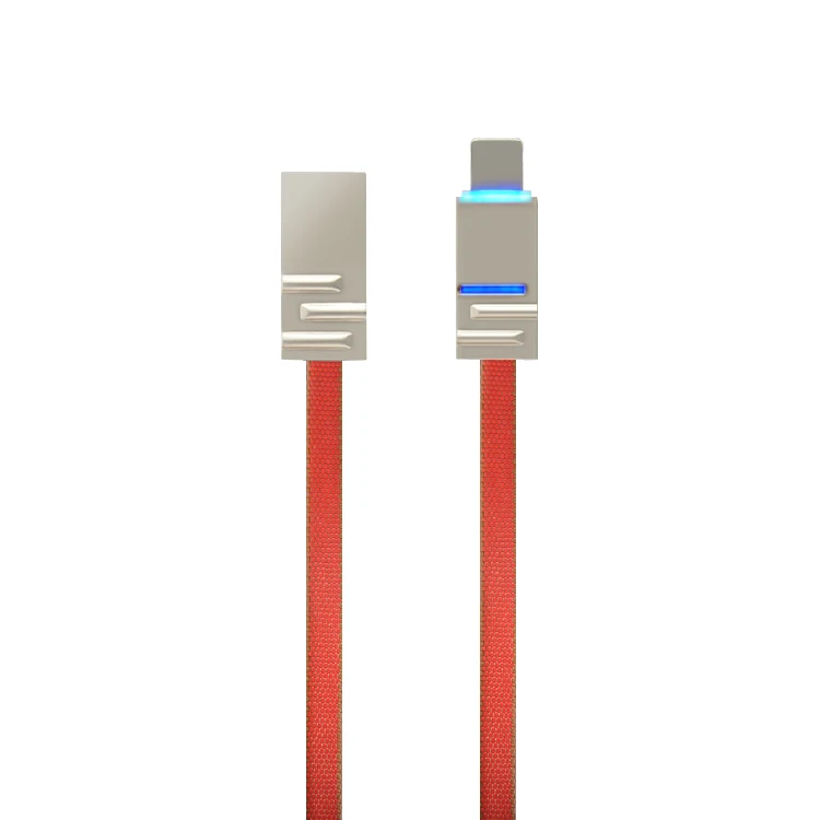 Цинковый сплав светодио дный светодиодный свет кабель для телефона android fast micro-usb v8