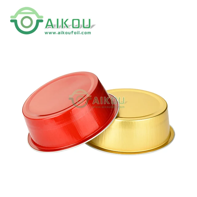 Bakeware packaging colored disposable microwave 150ml foil pie pans container bakery tools wholesale baking pastry tools