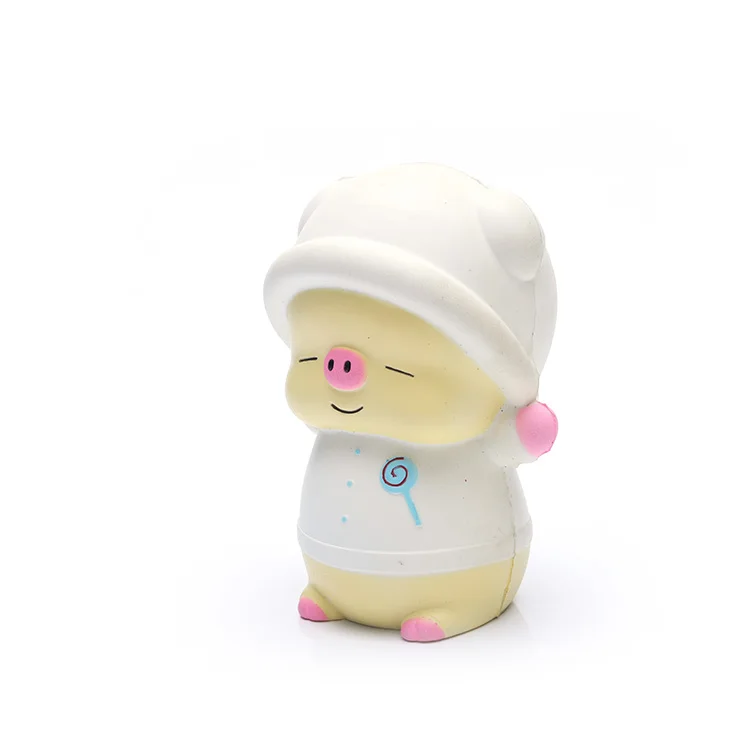 custom wholesale cheap pink pig doll slow rising squishy slime ball toys