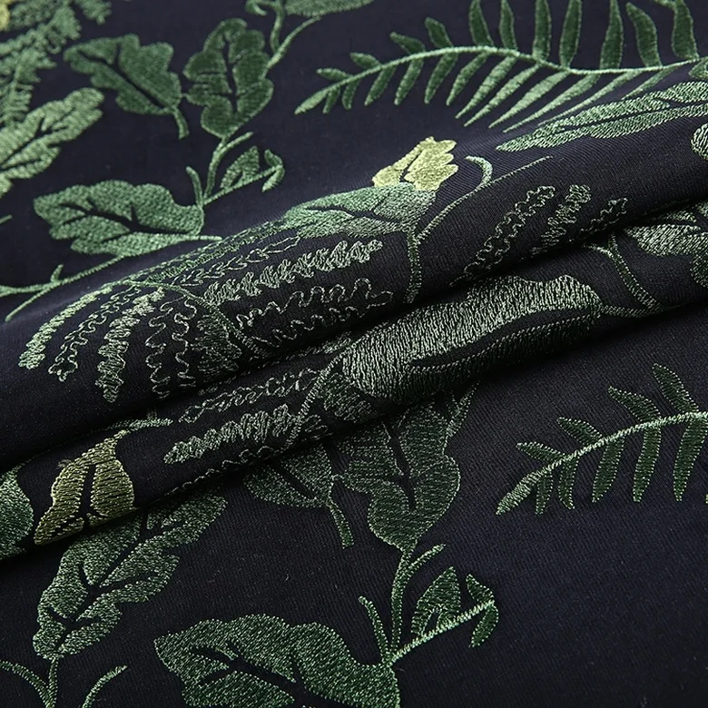 HA-15348 Hot selling bonded with embroidery italian dress velvet mesh fabric