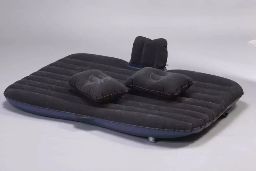 2022 Inflatable Air Mattress Bed Camping Travel PVC Double Flocked Air Bed