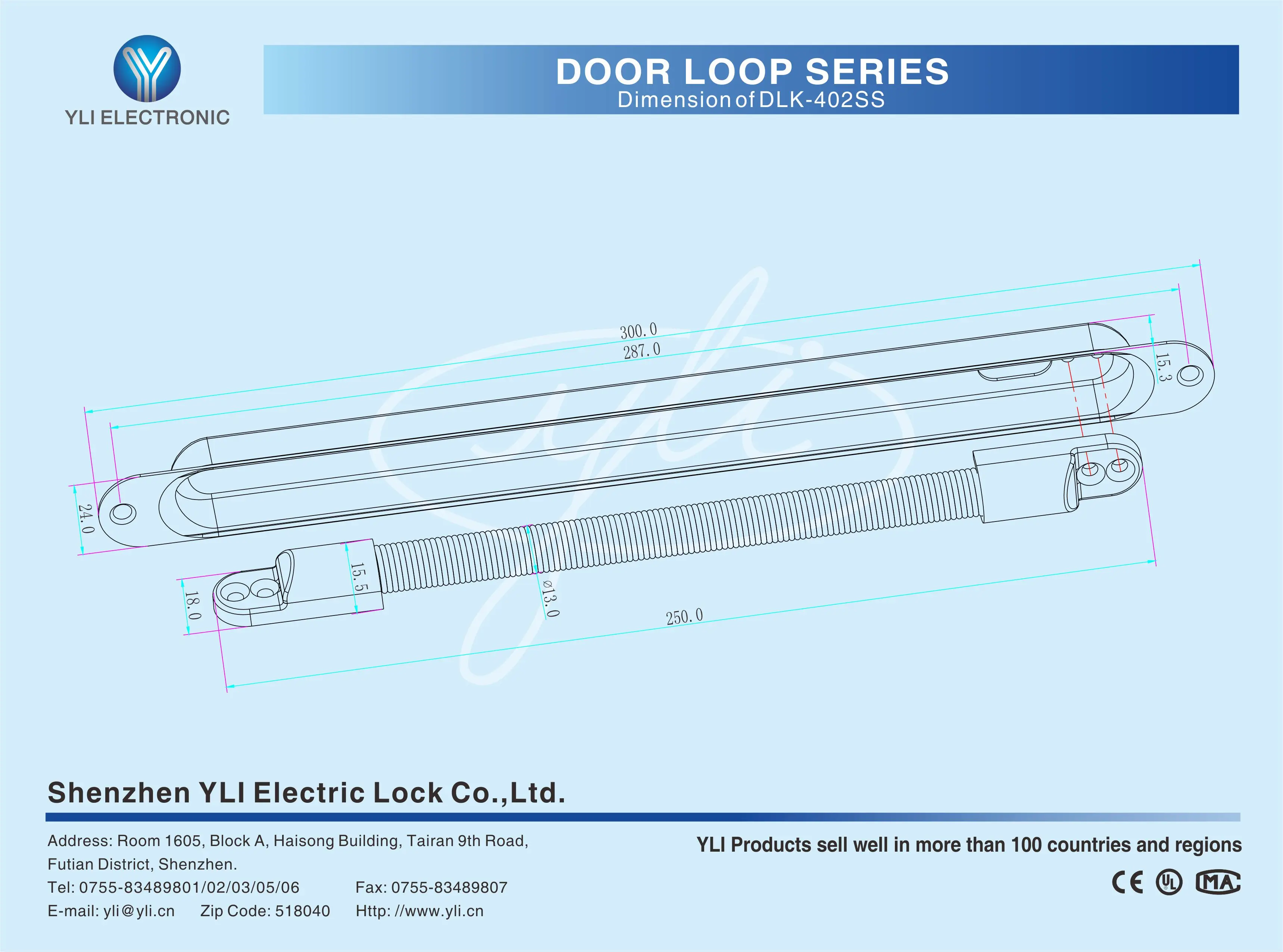 Дверная петля для врезной монтажной DLK-402SS