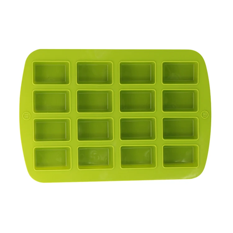16 cavity custom logo loaf pan bakery soap mould rectangle de silicona para reposteria silicone mold for cake