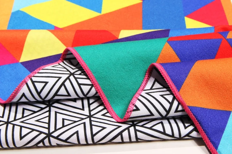  Квадратное уличное компактное портативное дорожное пляжное одеяло коврик для йоги быстросохнущее полотенце из микрофибры с принтом без песка