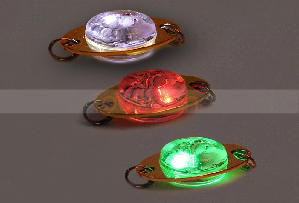 5 Colors Mini Fishing Light Small Illuminating 3 cm LED Deep Drop Underwater Eye Shape Fishing Squid Fishing bait