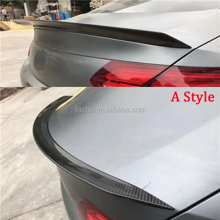 For W205 Spoiler Carbon Fiber Rear Boot Spoiler Wings For Mercedes Benz C205 C200 C300 C180 Coupe 2 Door 2015 - 2019