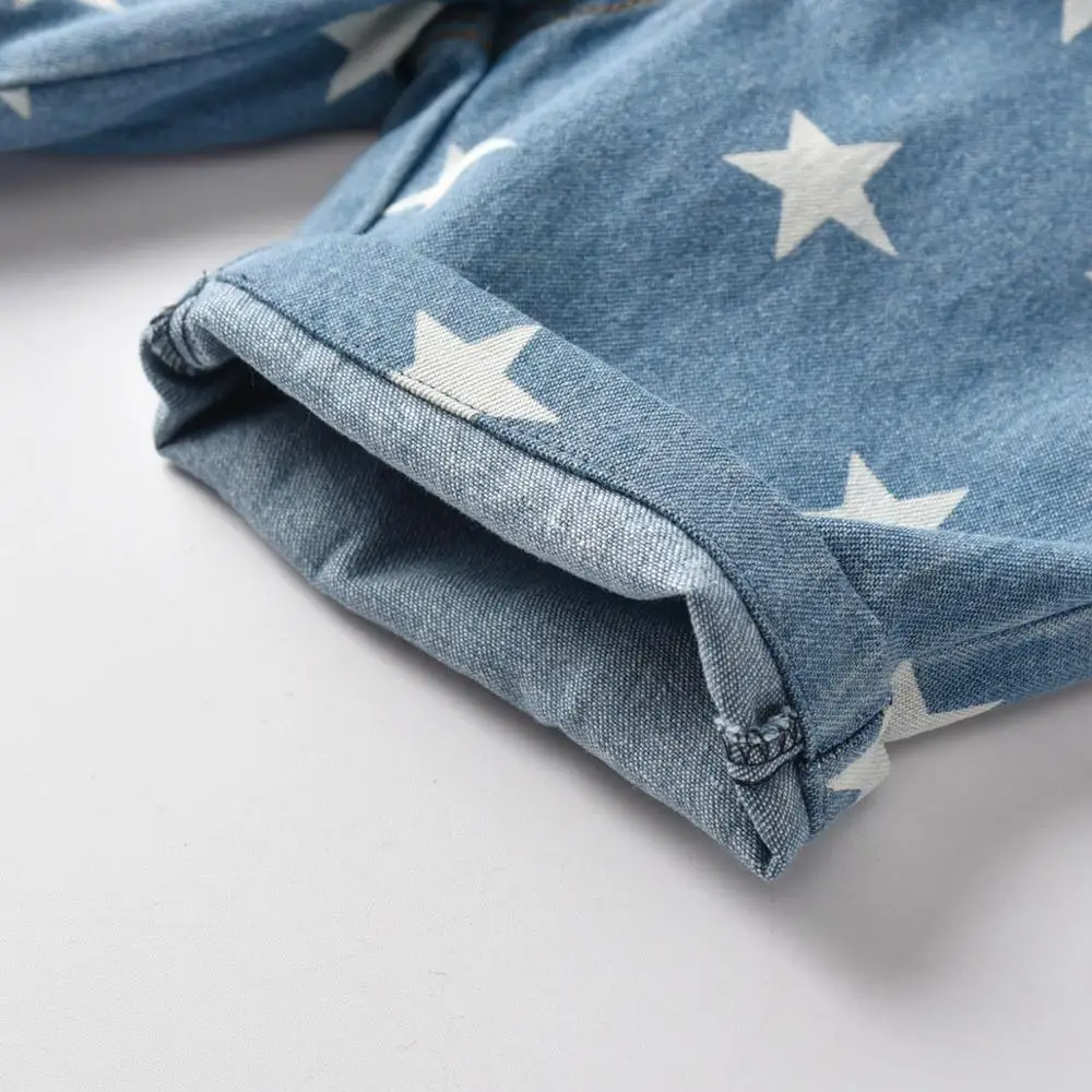 
2-7 years 2019 New Wholesale Summer Cotton Baby Boys high-waisted knit jean trousers 