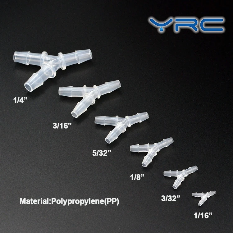 mini air hose barb y branch 3 way connector plastic pipe fitting