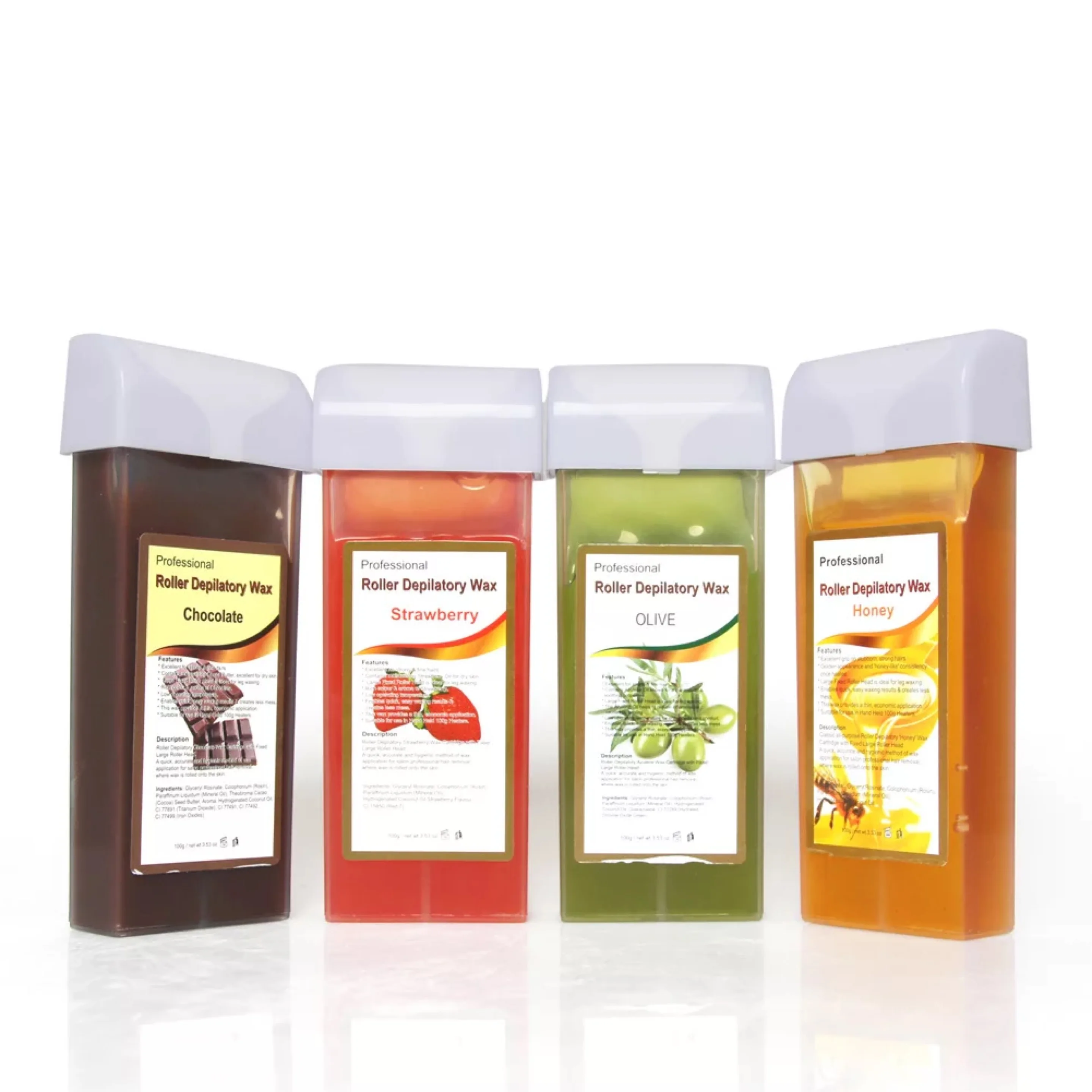 
RISESUN Honey Roll On Cartridge 3.52Oz Oil Soluble Paraffin Hair Removal Bean Soft Wax For Body Care 