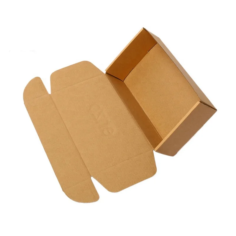 China Supplier Brown Custom Craft Logo Paper Corrugated Postal Shipping Box Package