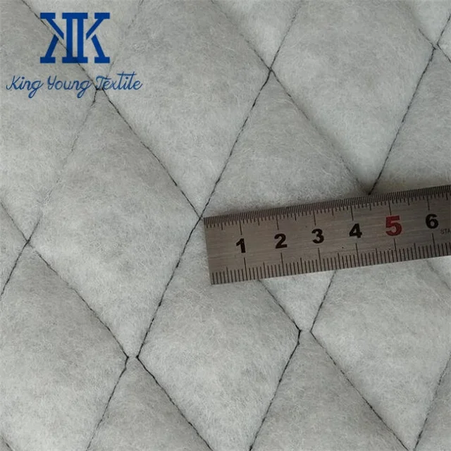 210T polyester taffeta diamond quilted fabric with 120GSM wadding for coat lining