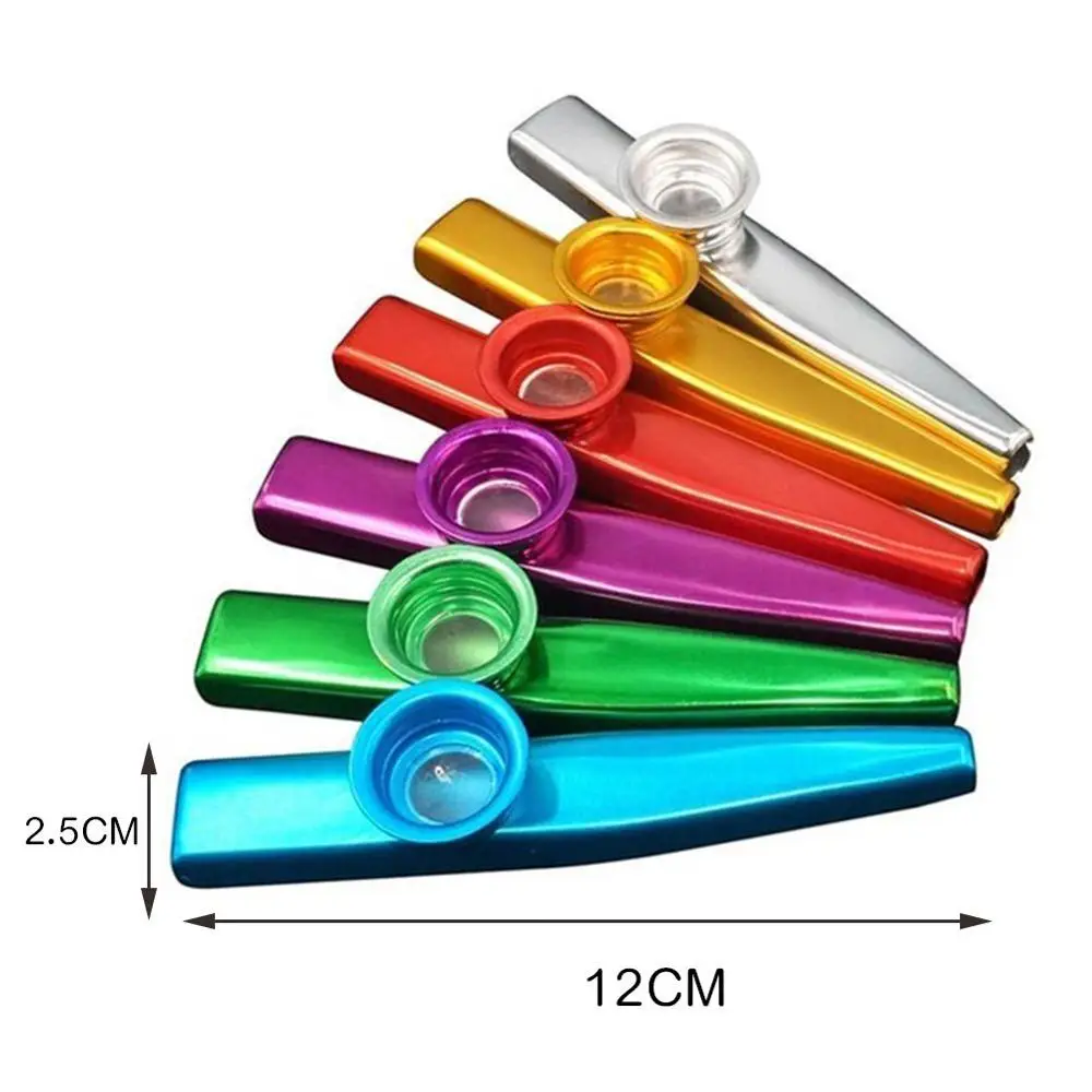 Metal Kazoo Musical Instruments 6 Different Colors Aluminum Alloy Metal Kazoo Gift for Kids Music Lovers