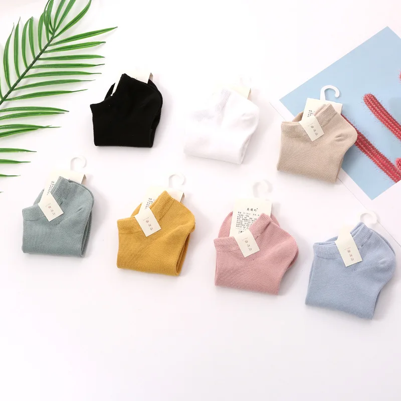 Custom logo high quality solid color low cut socks private label bamboo fiber socks for women