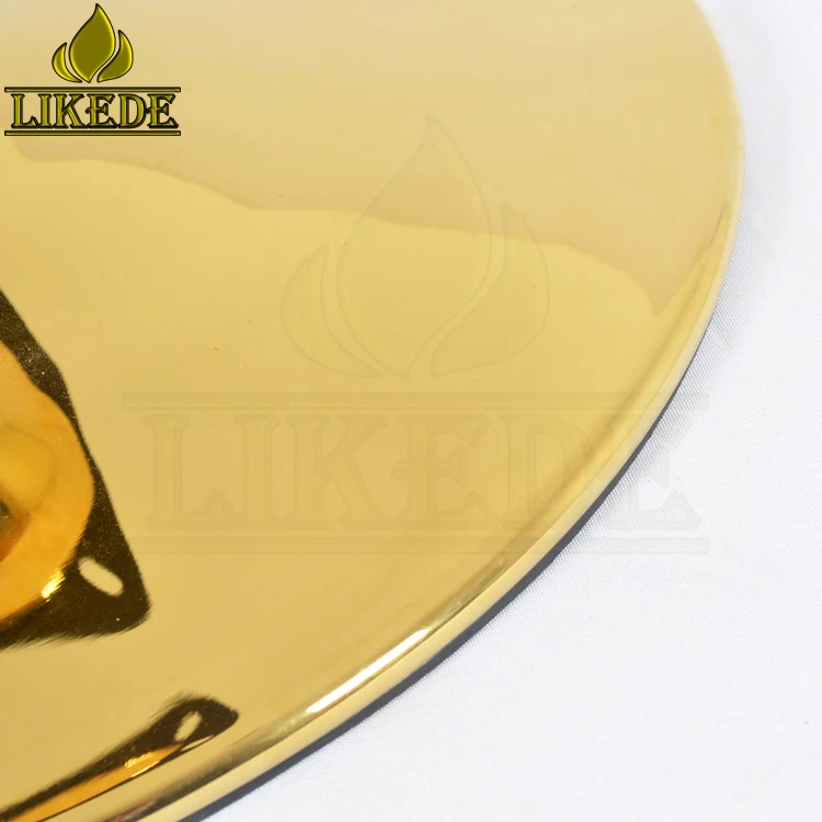 Trumpet tulip golden round chair leg 304# stainless steel chair leg shinny titanium gold chair base