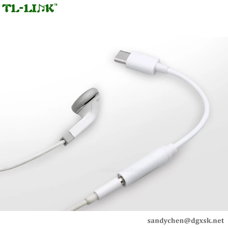 Профессиональный OEM 3,5 мм женские аудио AUX Jack типа c Мужской OTG кабель 15 см