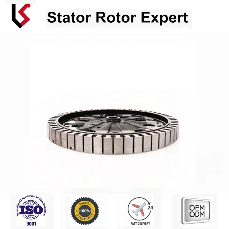 
Brushless rotor and stator motor core for DC motors 