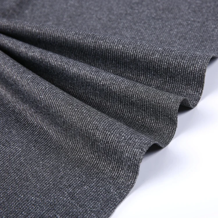 Buy knitted 94% polyester 6% spandex stretch rib fabric composition knitted fabric for t-shirt