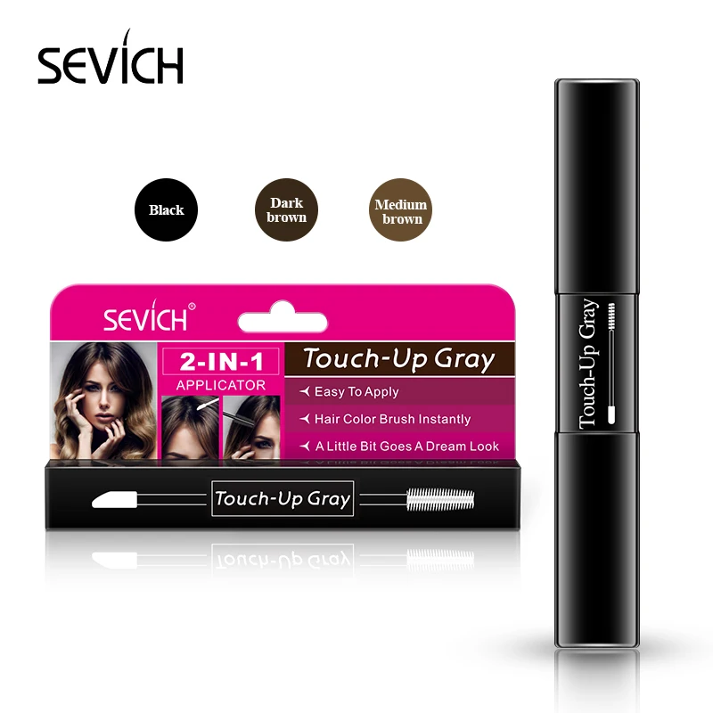 Sevich Temporary Hair Color Dye Hair Touch Up Gray for Cover of Gray Hair