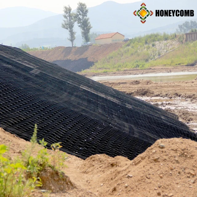 
geocell honeycomb confinement system gravel geogrid 