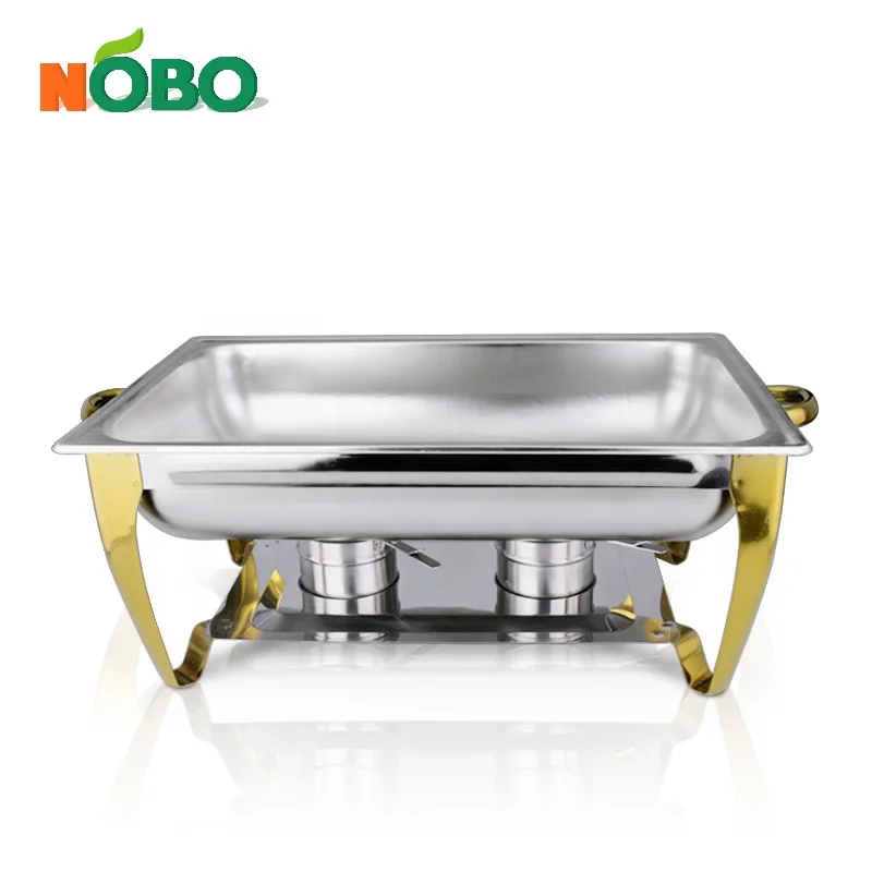 Буфетный столик из нержавеющей стали новейшего дизайна с 2 отделениями/жаровня с 2 кастрюлями