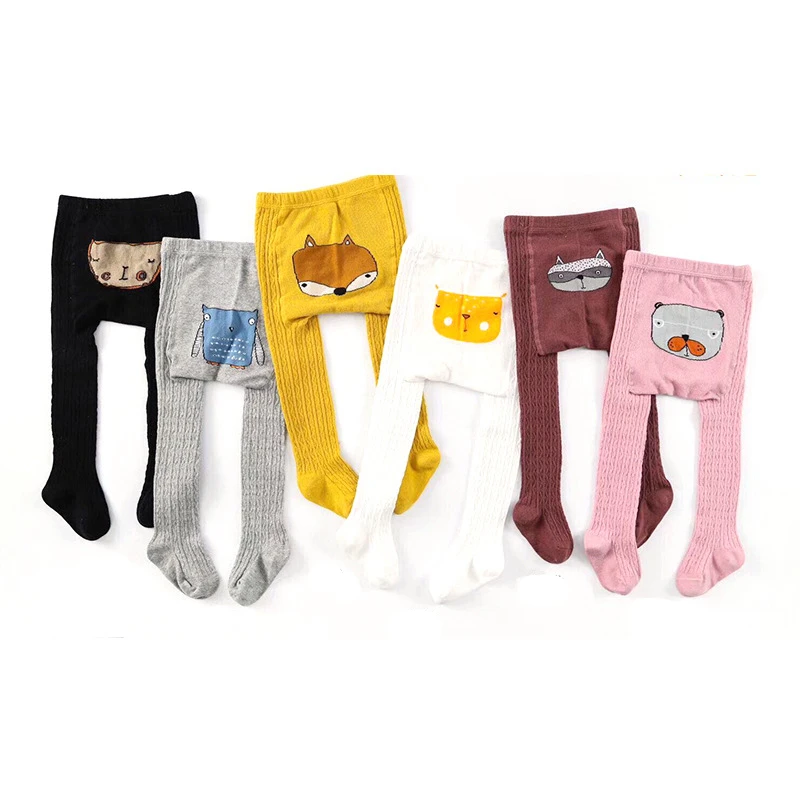 Custom cartoon kids pantyhose leggings hosiery dress stocking combed cotton baby tights socks