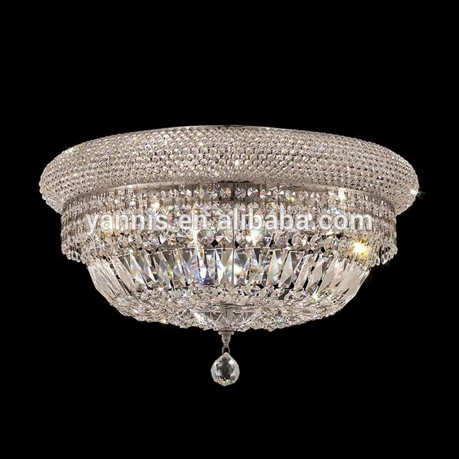 Modern  Empire  K9 Crystal Remote Control Indoor Living Room Decorative LED Ceiling Lights Lamp