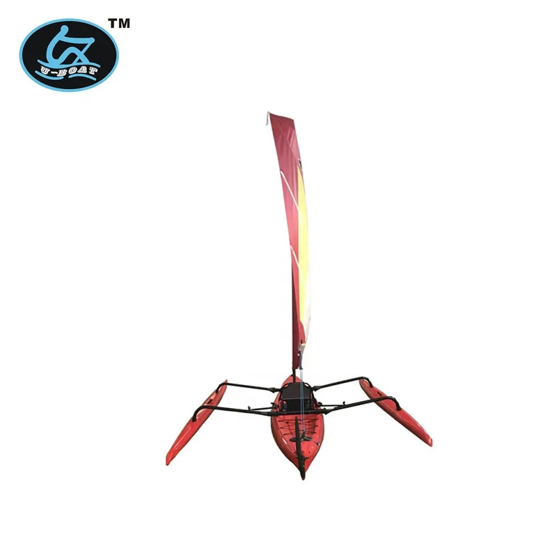 16ft no-inflatable watersports good quality plastic most luxury ocean sea sailboat&canoe&kayak with outrigger and accessories