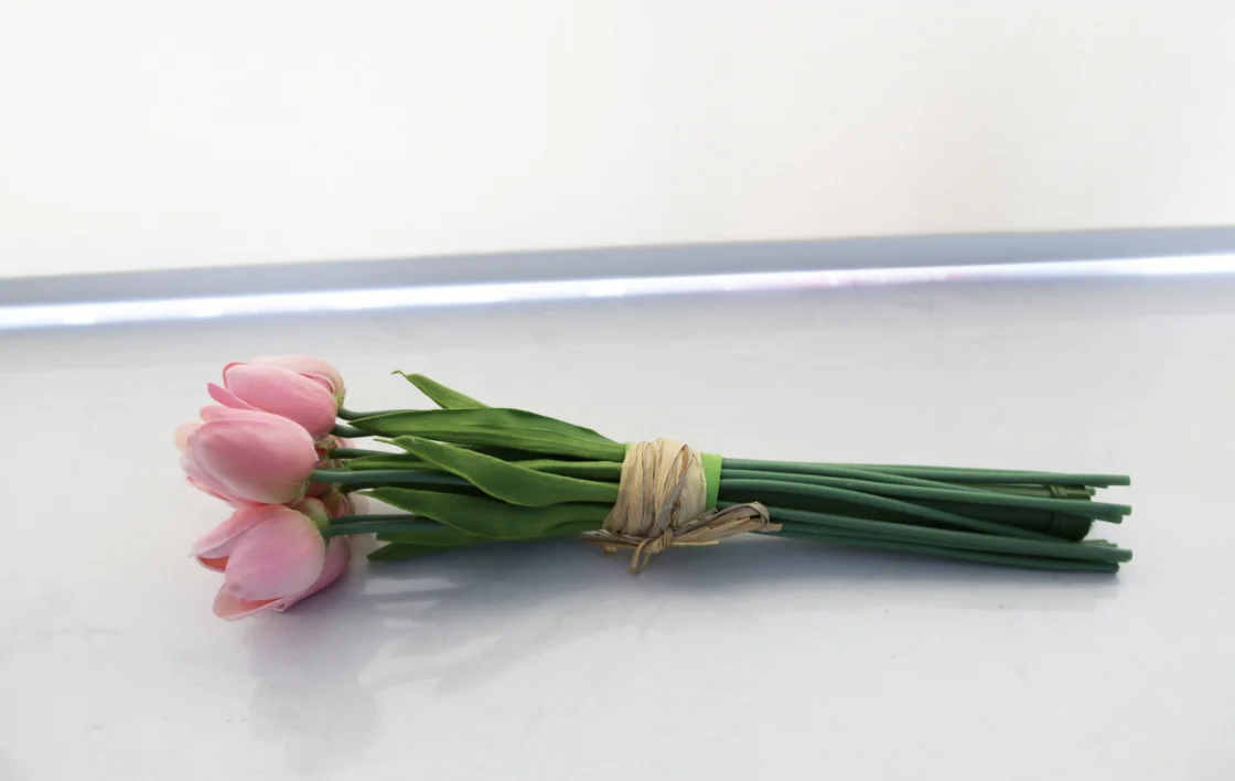 decorative flowers&wreaths with led lights warm white led light